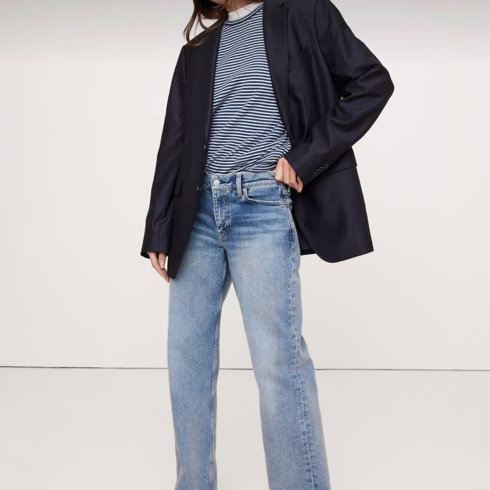 Banana Republic Mid-Rise Loose Jean Medium Light Wash